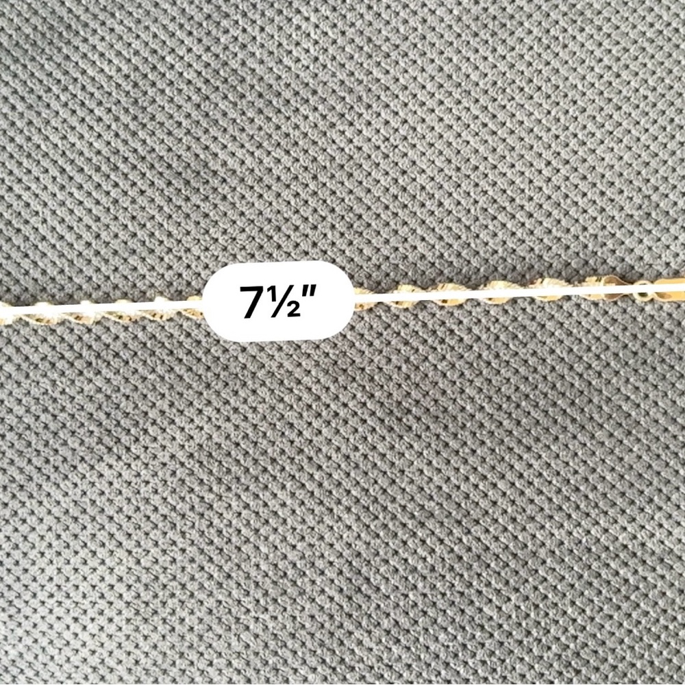 Two-Tone Sterling Silver Bracelet made in Italy FREE SHIPPING - Picture 2 of 5